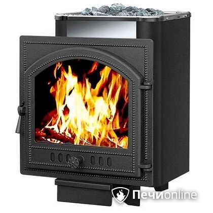 Дровяная банная печь Везувий Сенсация 16 Антрацит (205) в Домодедово